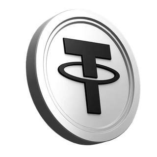USDT Tether coin element displayed in the trading community trust section